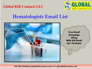 Hematologists Email List