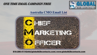 Australia CMO Email List