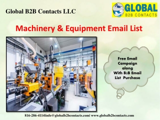 Machinery & Equipment Email List