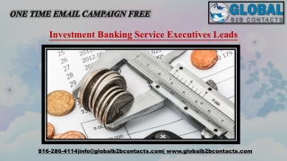 Investment Banking Service Executives Leads