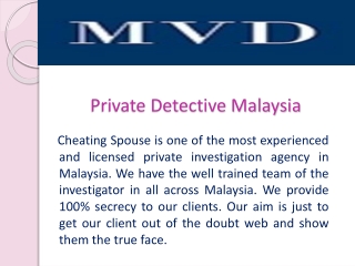 Private Detective Malaysia