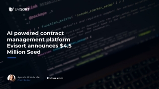 AI-Powered Contract Management Platform Evisort Announces $4.5 Million Seed