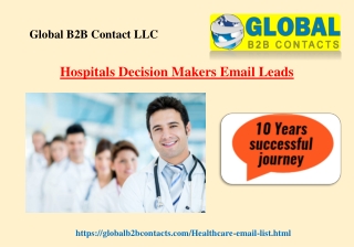 Hospitals Decision Makers Email Leads