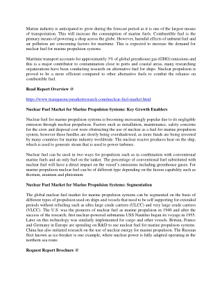 Nuclear Fuel Market Competitive Landscape And Key Product Segments 2024