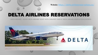 Contact Delta Airlines Reservations for Cheap Delta Flight Ticket Bookings
