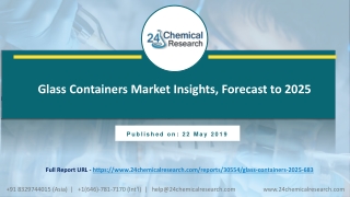 Glass containers market insights, forecast to 2025