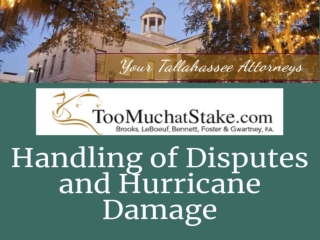 Prepare the file a claim for Disputes and Hurricane Damage