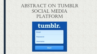 Abstract on Tumblr social platform