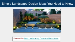 Simple landscape design plans
