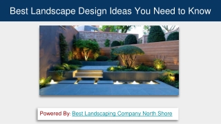 Best landscape design plans