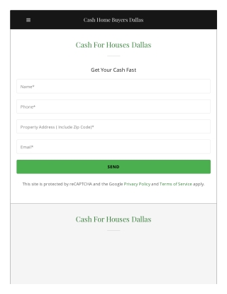 Cash For Houses Dallas