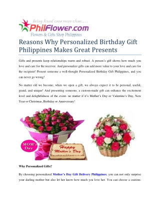 mother's day gift delivery philippines