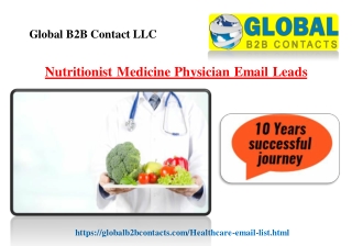 Nutritionist Medicine Physician Email Leads