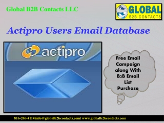 Actipro Users Email Database