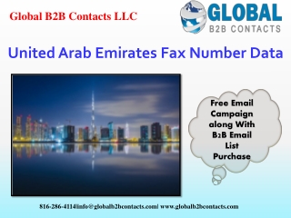 United Arab Emirates Fax Number Data