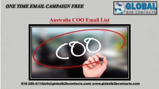 Australia COO Email List