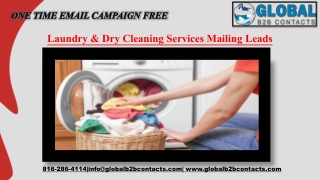 Laundry & dry Cleaning Services Mailing Leads