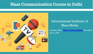 Mass Communication Course in Delhi