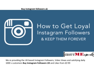 Buy Instagram Followers UK