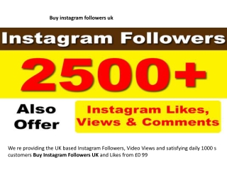 Buy Instagram Followers UK