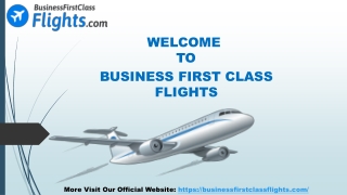 Business First Class Flights Booking
