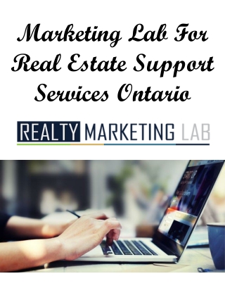 Marketing Lab For Real Estate Support Services Ontario