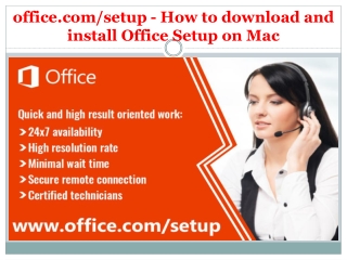 office.com/setup - How to download and install Office Setup on Mac