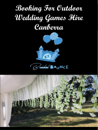 Booking For Outdoor Wedding Games Hire Canberra