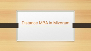 Distance MBA in Mizoram | MIT School of Distance Education