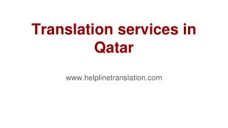 translation services in Qatar