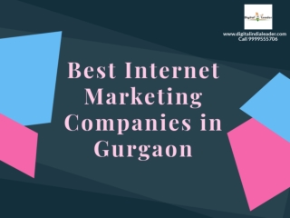 Best Internet Marketing Companies in Gurgaon