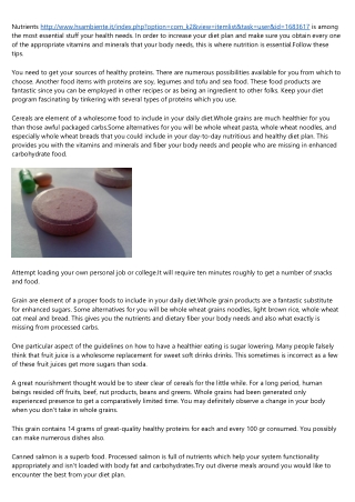 Good Nutrition: Crucial Tips And Tricks
