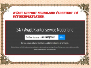 Avast Support Nederland verbetert uw systeemprestaties.