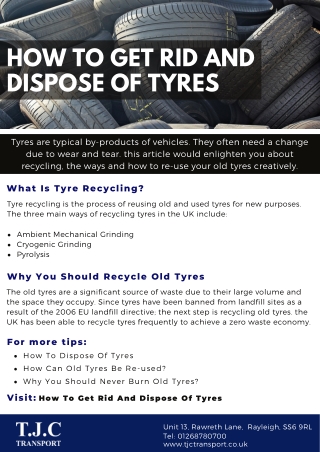 How To Get Rid And Dispose Of Tyres