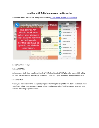 Installing a SIP Softphone on your mobile device-SIPTEL