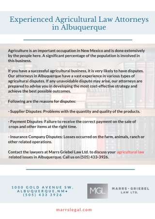 Experienced Agricultural Law Attorneys in Albuquerque