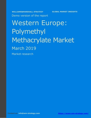 WMStrategy Demo Western Europe Polymethyl Methacrylate Market March 2019