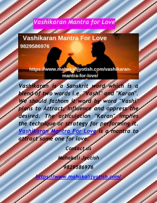 Vashikaran Mantra For Love