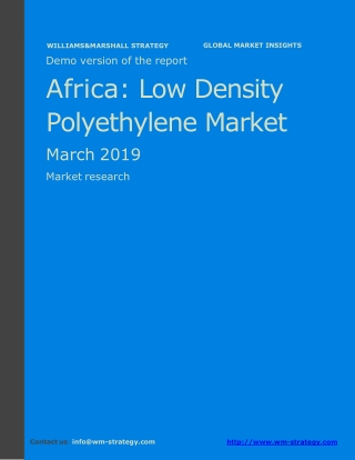 WMStrategy Demo Africa Low Density Polyethylene Market March 2019