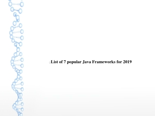 List of 7 popular Java Frameworks for 2019