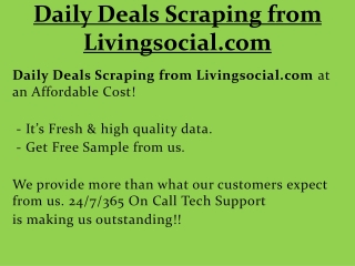 Daily Deals Scraping from Livingsocial.com