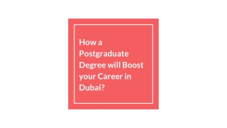 How a post graduate degree will boost your career?