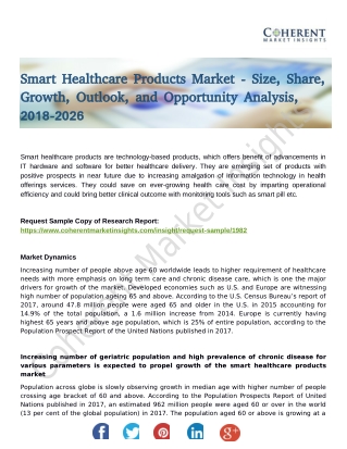 Smart Healthcare Products Market Size, Share, Demands and Gross Margin 2026