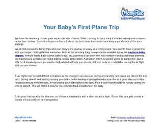 Your Baby’s First Plane Trip