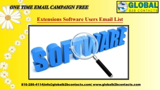 Extensions Software Users Email List