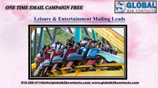 Leisure & Entertainment Mailing Leads