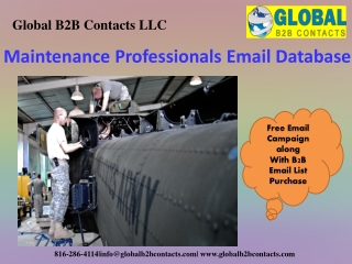 Maintenance professionals email database