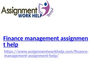 Finance management assignment help