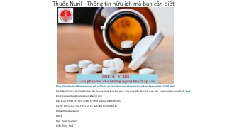 Thuốc Nuril - Thông tin hữu ích mà bạn cần biết