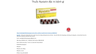 Thuốc Nystatin đặc trị bệnh gì?